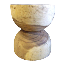 Stolik Stołek Owal okrągły pełne drewno TEAK 45cm